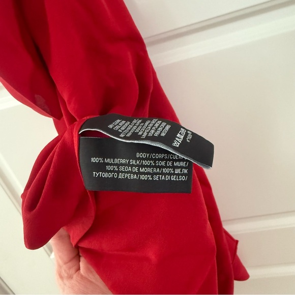 Ralph Lauren Vibrant Red Silk Blouse - Picture 3 of 3